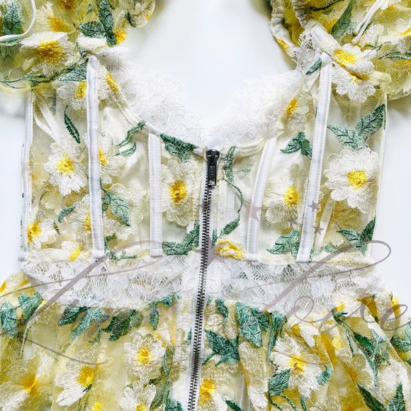 FOR LOVE & LEMONS Carson Midi Daisy Dress (size XS, S & M) NWT - Picture 9 of 13